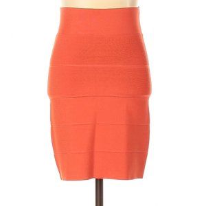 BCBGMAXAZRIA Form Fitting Orange Bodycon Skirt